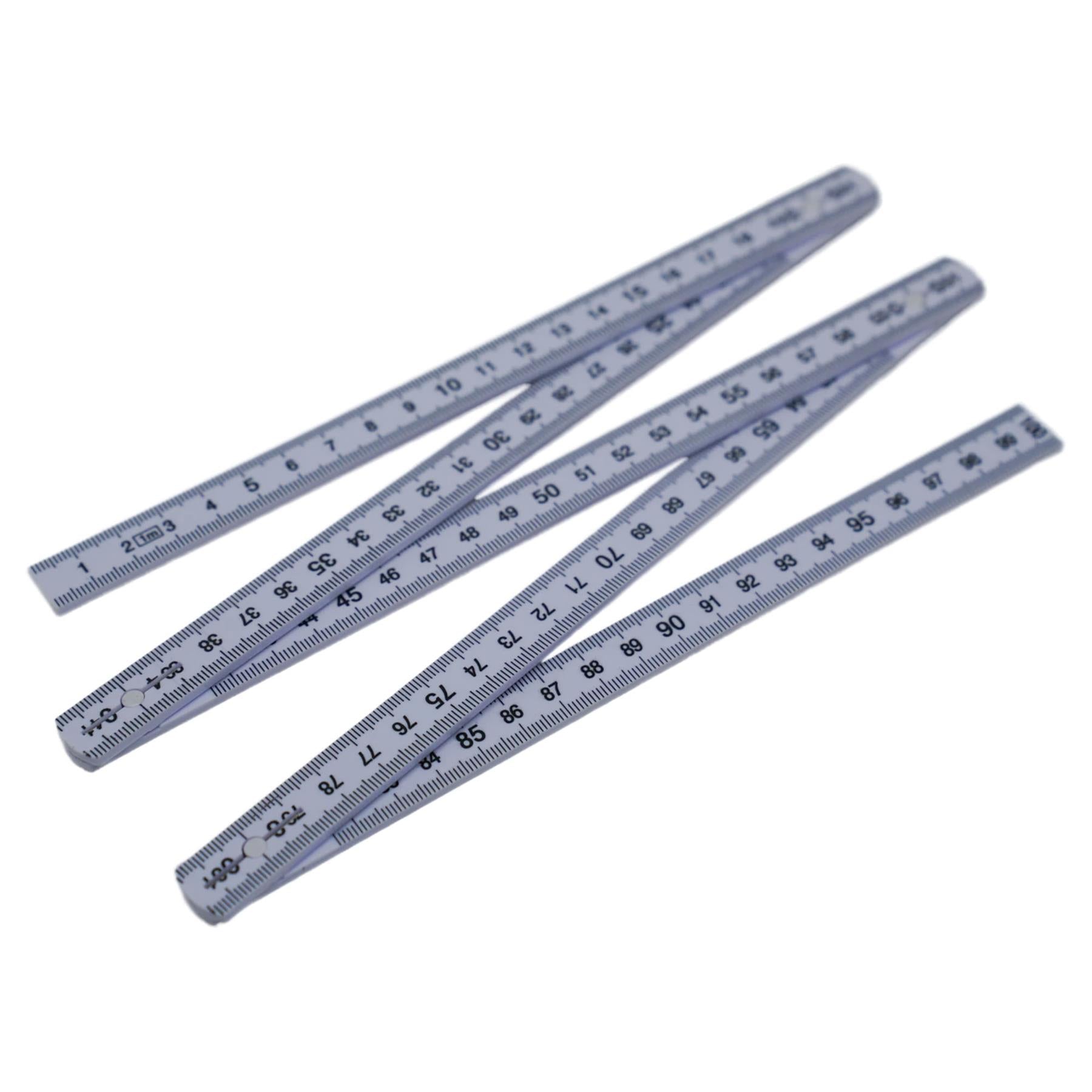1m Folding Ruler Plastic Rule Measure 3ft Yellow 1000mm - Image 13