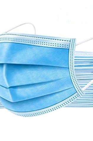 4 3-Ply Disposable Face Masks