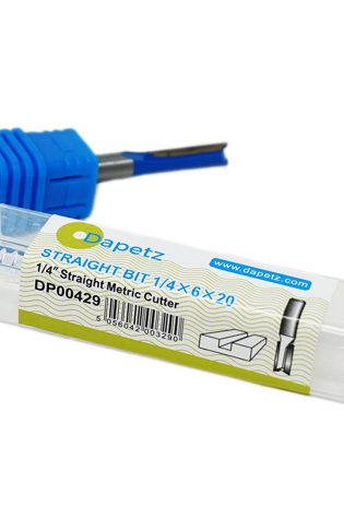 Shank Straight Metric Router Cutter 1/4" 6mm x 20mm Bit by Dapetz - Dapetz