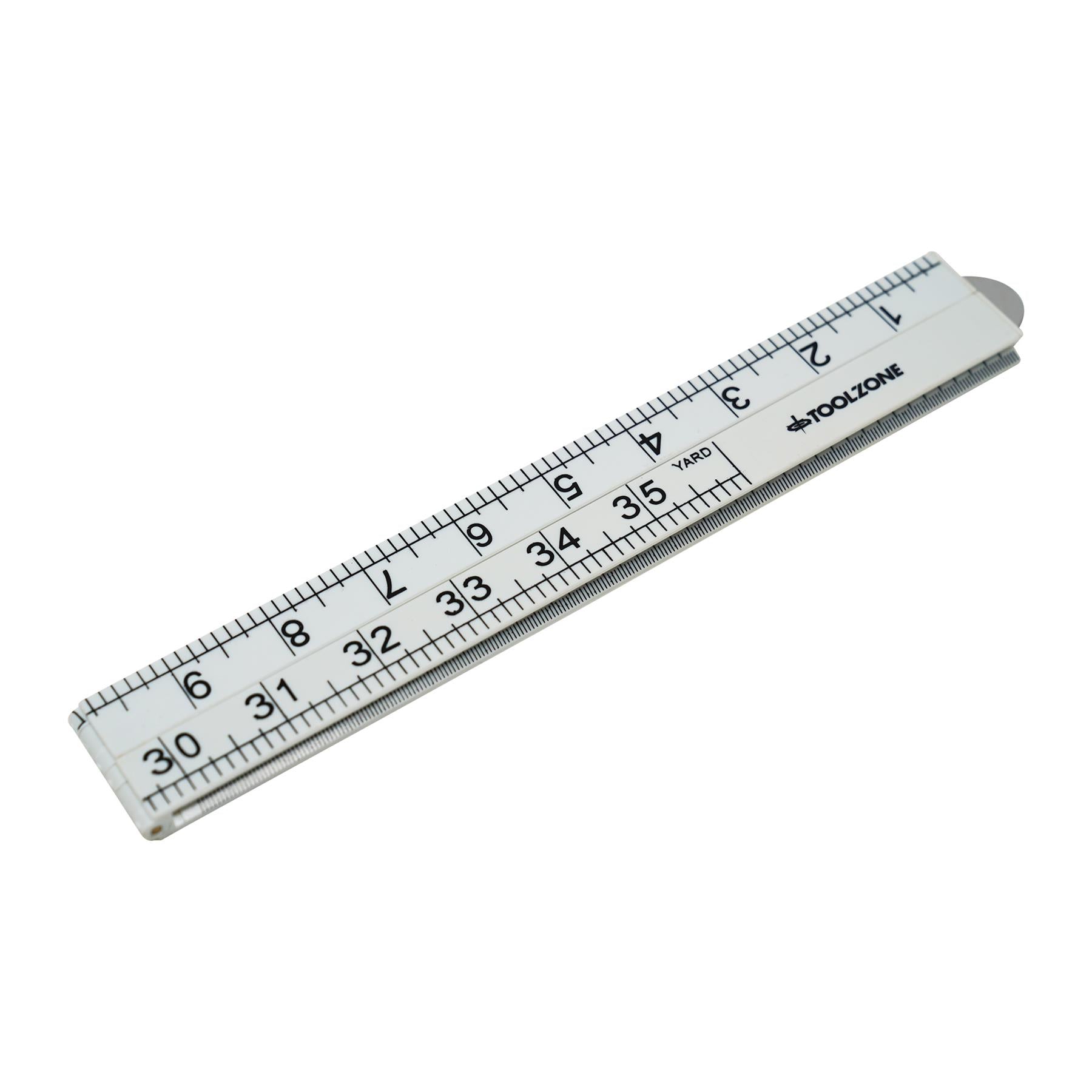 1m Folding Ruler Plastic Rule Measure 3ft Yellow 1000mm - Image 6