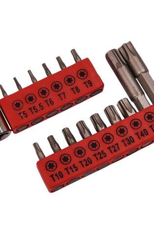 Torx Bit Set Inc Drive Adaptor