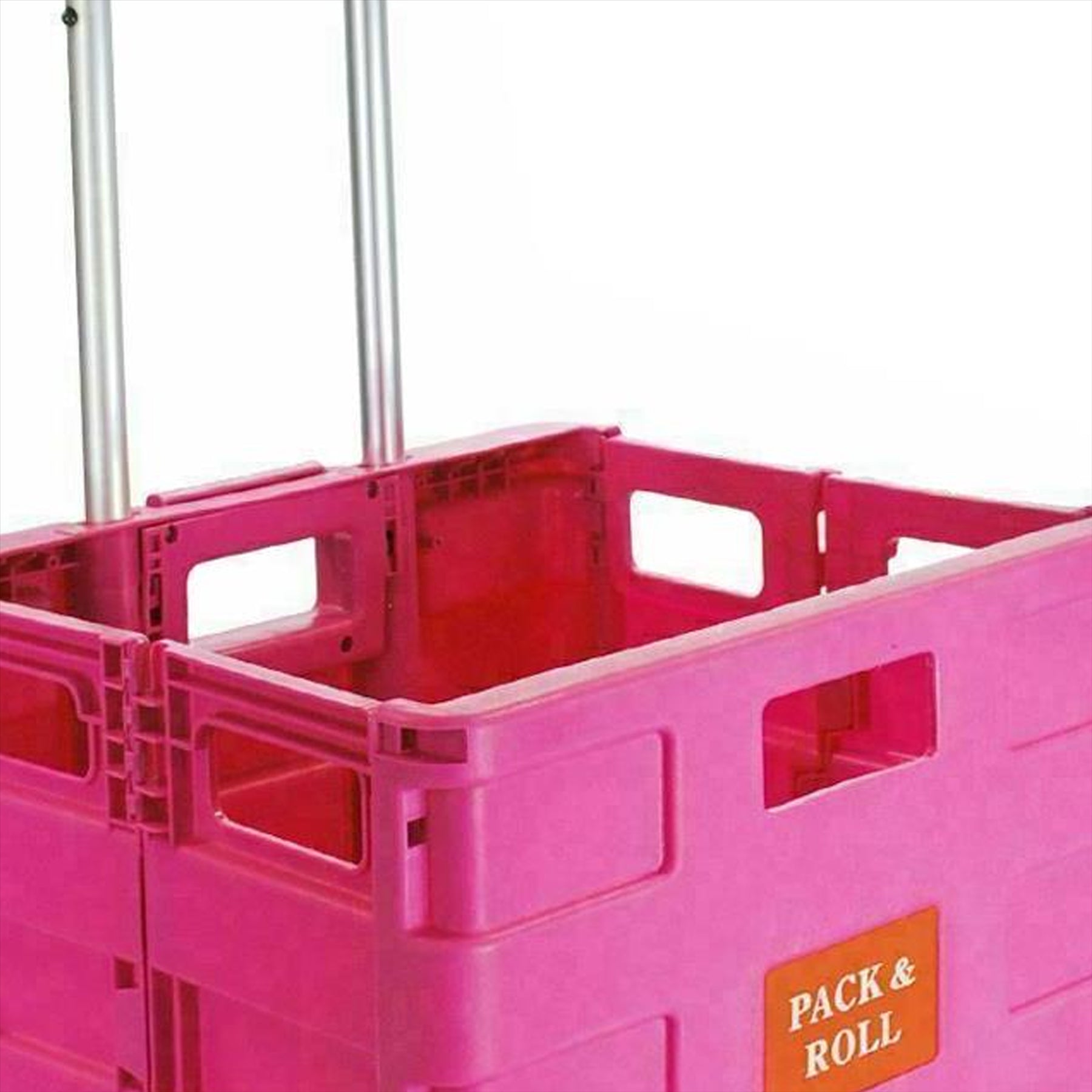 Dapetz Folding Shopping Trolley Foldable Cart Boot Fold Up Storage Box Crate 25kg Load Capacity - Pink - Image 7