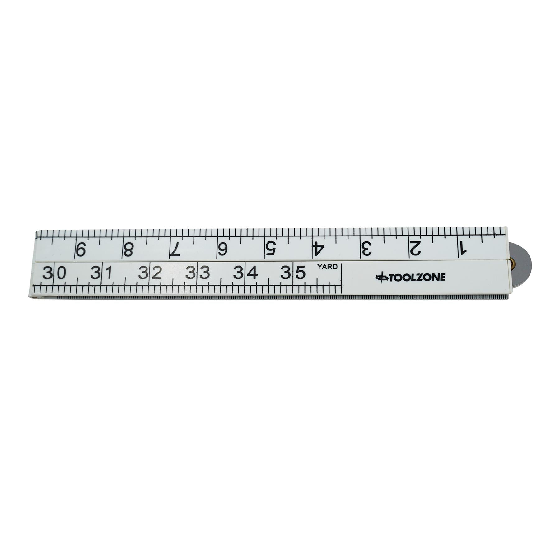 1m Folding Ruler Plastic Rule Measure 3ft Yellow 1000mm - Image 4
