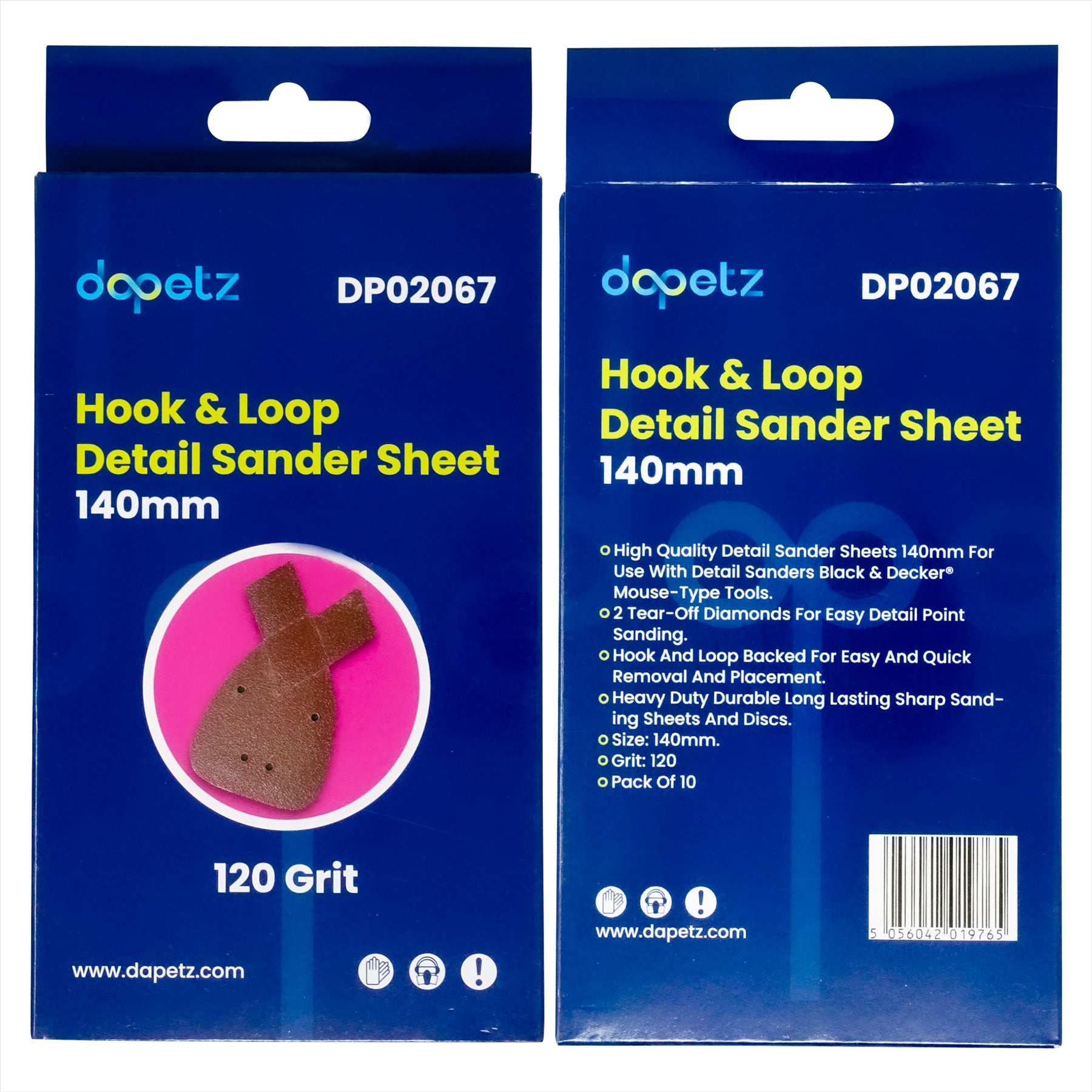 Sanding Sheets Mouse 120 Grit Fit Detail Palm Sander and Decker Sanding Pad 10 Pcs - Image 3