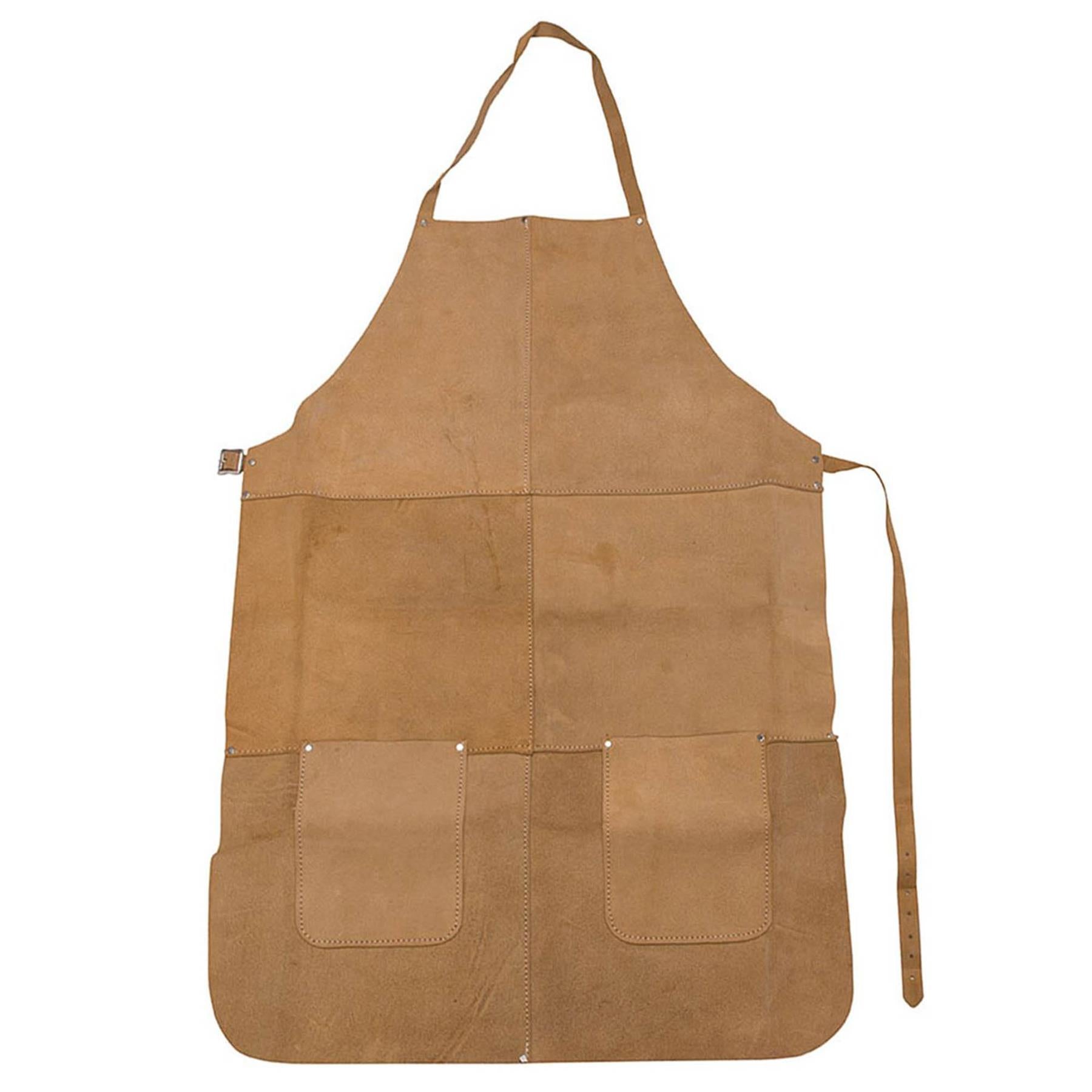 Apron & Gauntlets Gloves Leather Welders Welding Heavy Duty Leather Brown Red By Dapetz - Image 10