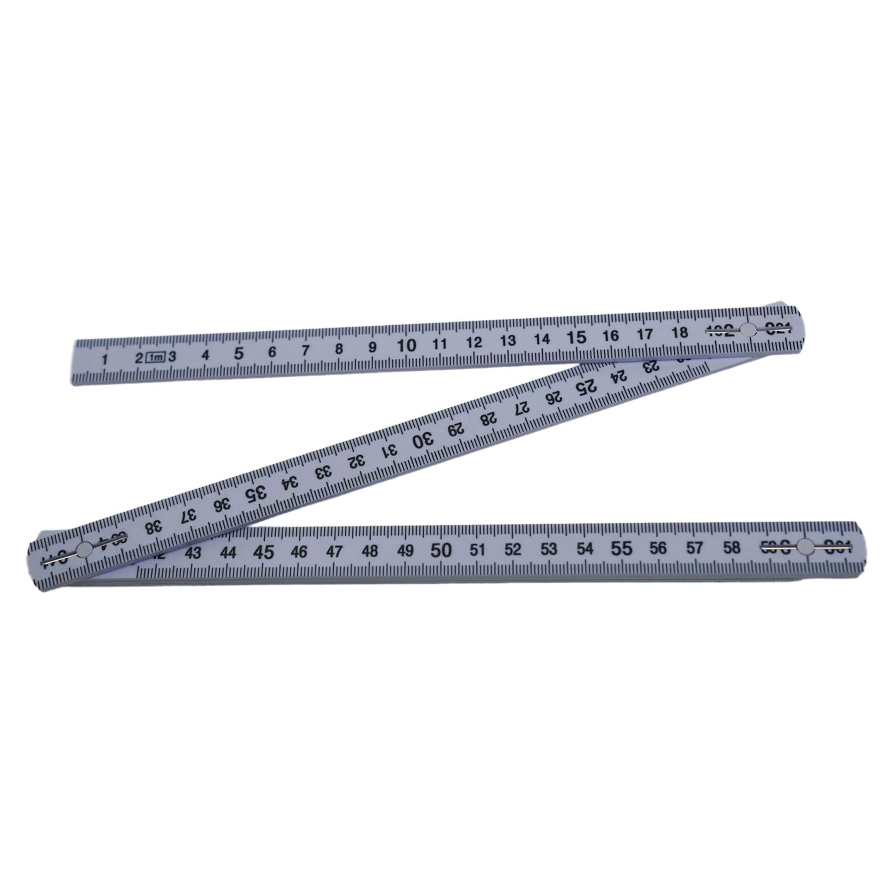 1m Folding Ruler Plastic Rule Measure 3ft Yellow 1000mm - Image 3