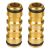 2 x Solid 1/2" Brass Quick