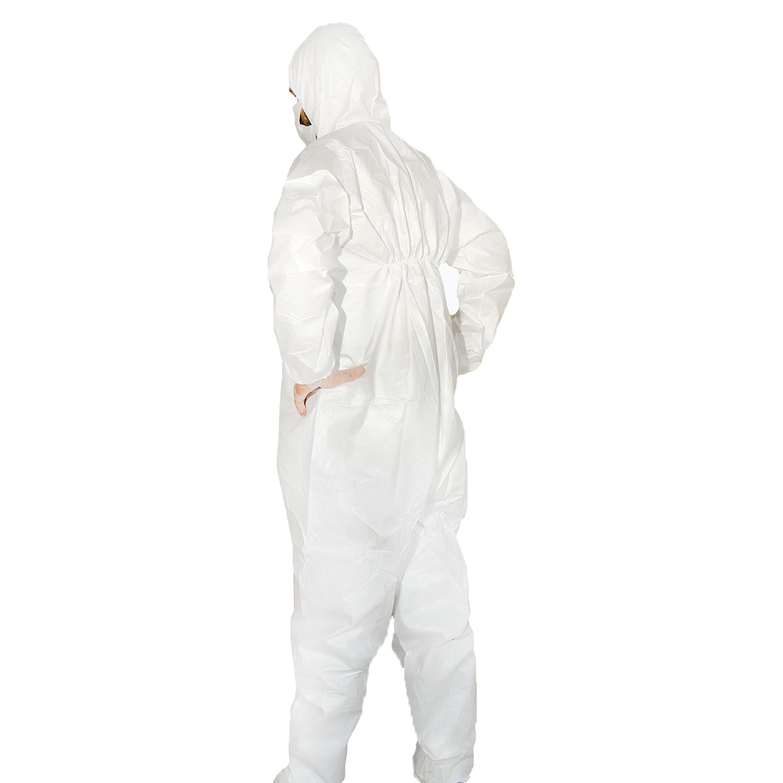 (Pack of 20) Microporous Breathable Coverall Suit with Zip - M Size for Protection by Dapetz - Image 4
