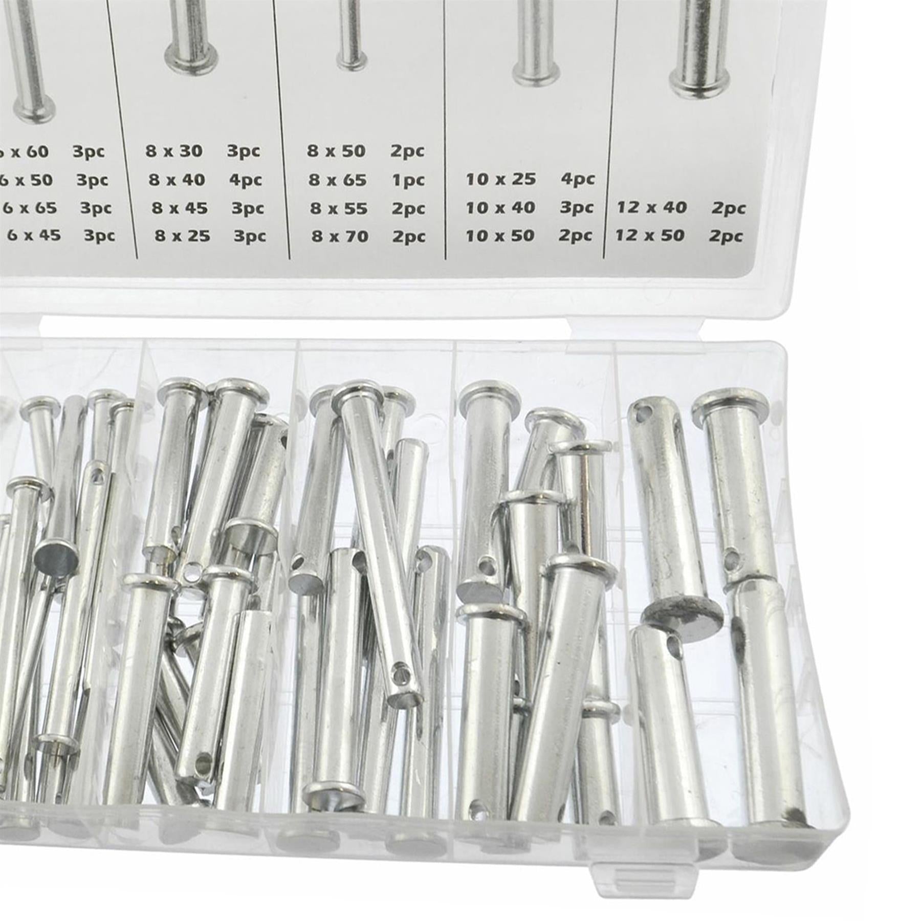 60pc Clevis Pin 5 6 8 10 12 mm Shackle Assorted + Case Farming Sailing - Image 2