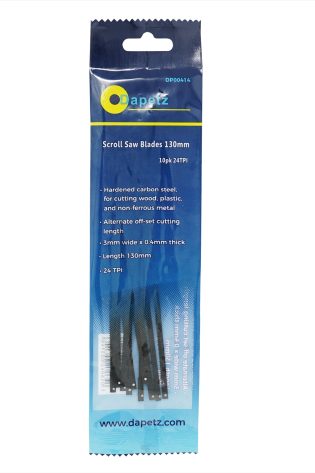 (Pack of 10) Scroll Saw Blades 24tpi 130mm by Dapetz - Dapetz