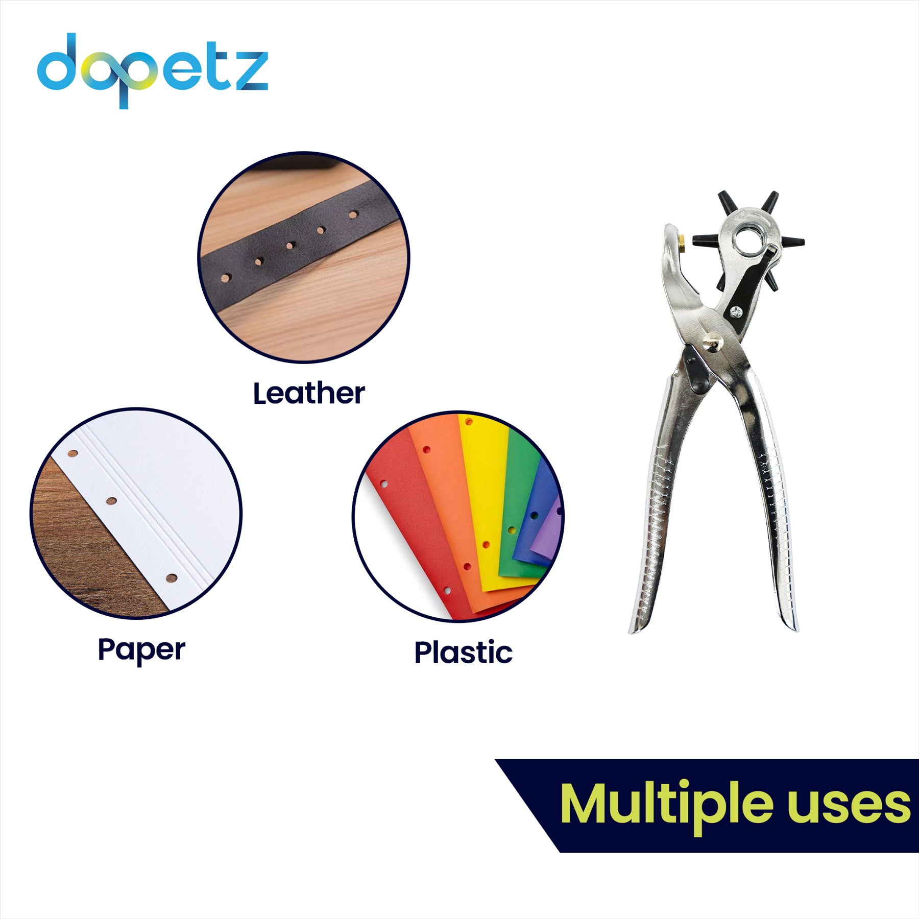 Punch Pliers Revolving Punch Pliers round hole Punch leather belt Hole Punch - Image 3