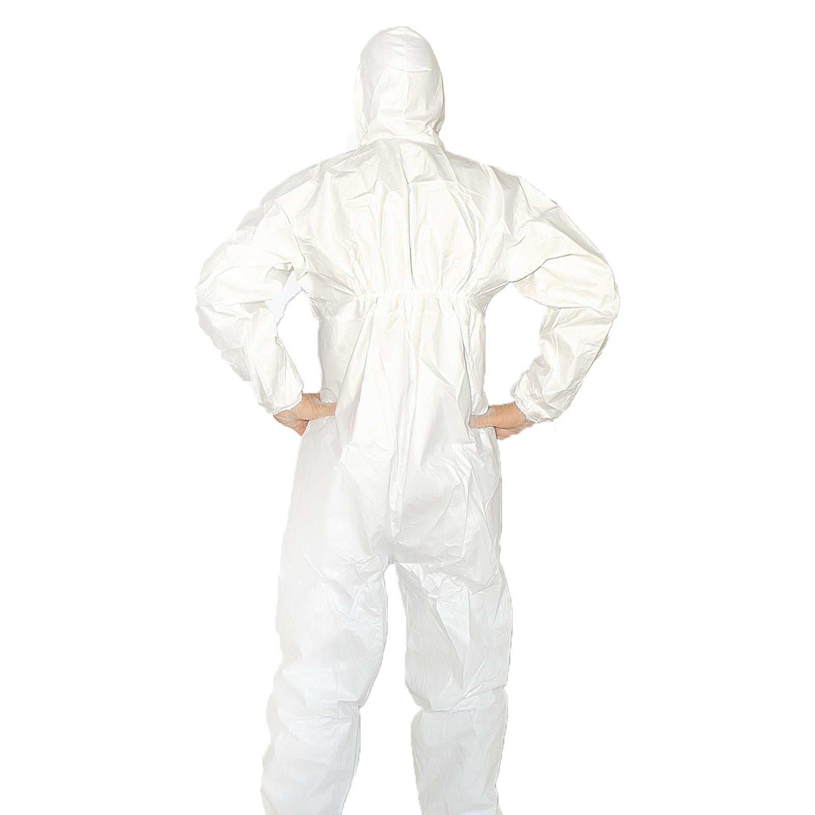 (Pack of 20) Microporous Breathable Coverall Suit with Zip - M Size for Protection by Dapetz - Image 3