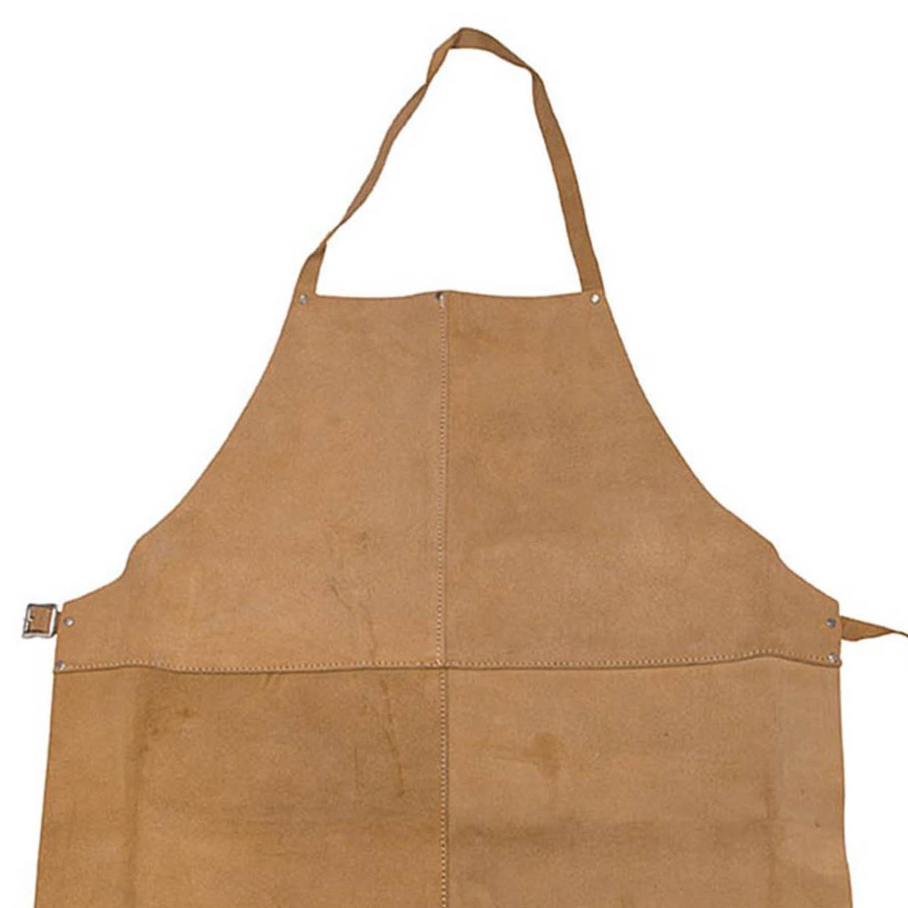 Apron & Gauntlets Gloves Leather Welders Welding Heavy Duty Leather Brown Red By Dapetz - Image 15