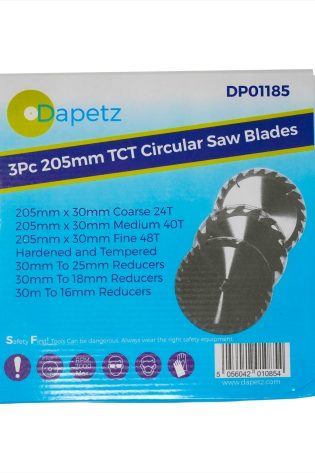 3X 205mm (8") TCT Circular