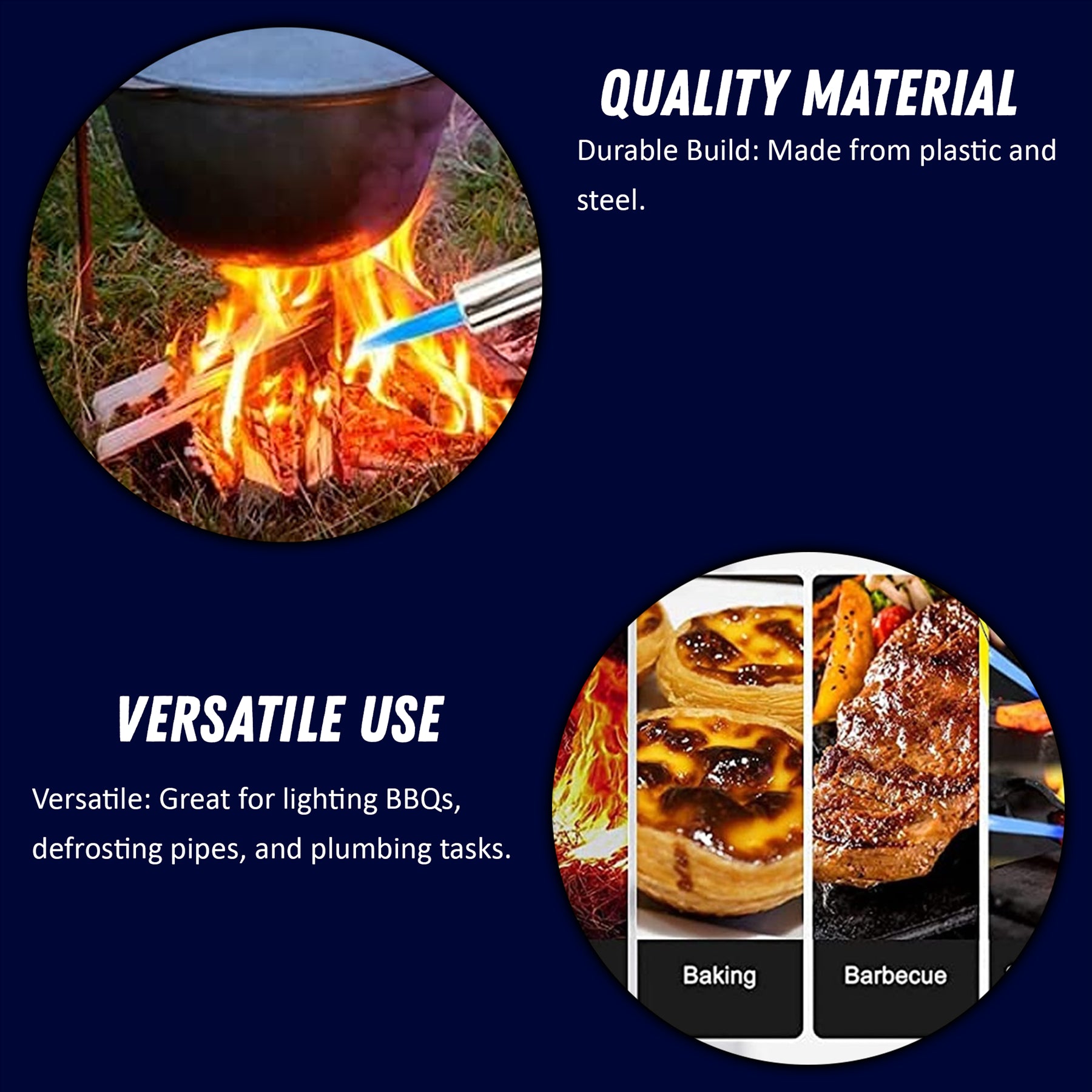 Blow Torch Burner Welding Auto Ignition Soldering BBQ Flame Thrower MultiPurpose - Image 7