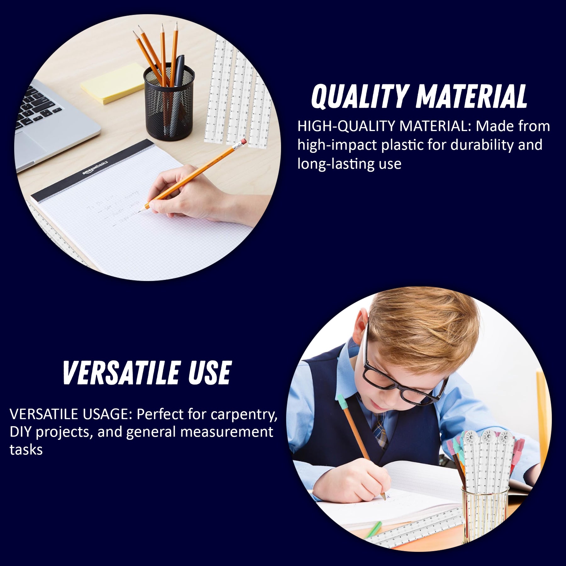 1m Folding Ruler Plastic Rule Measure 3ft Yellow 1000mm - Image 10