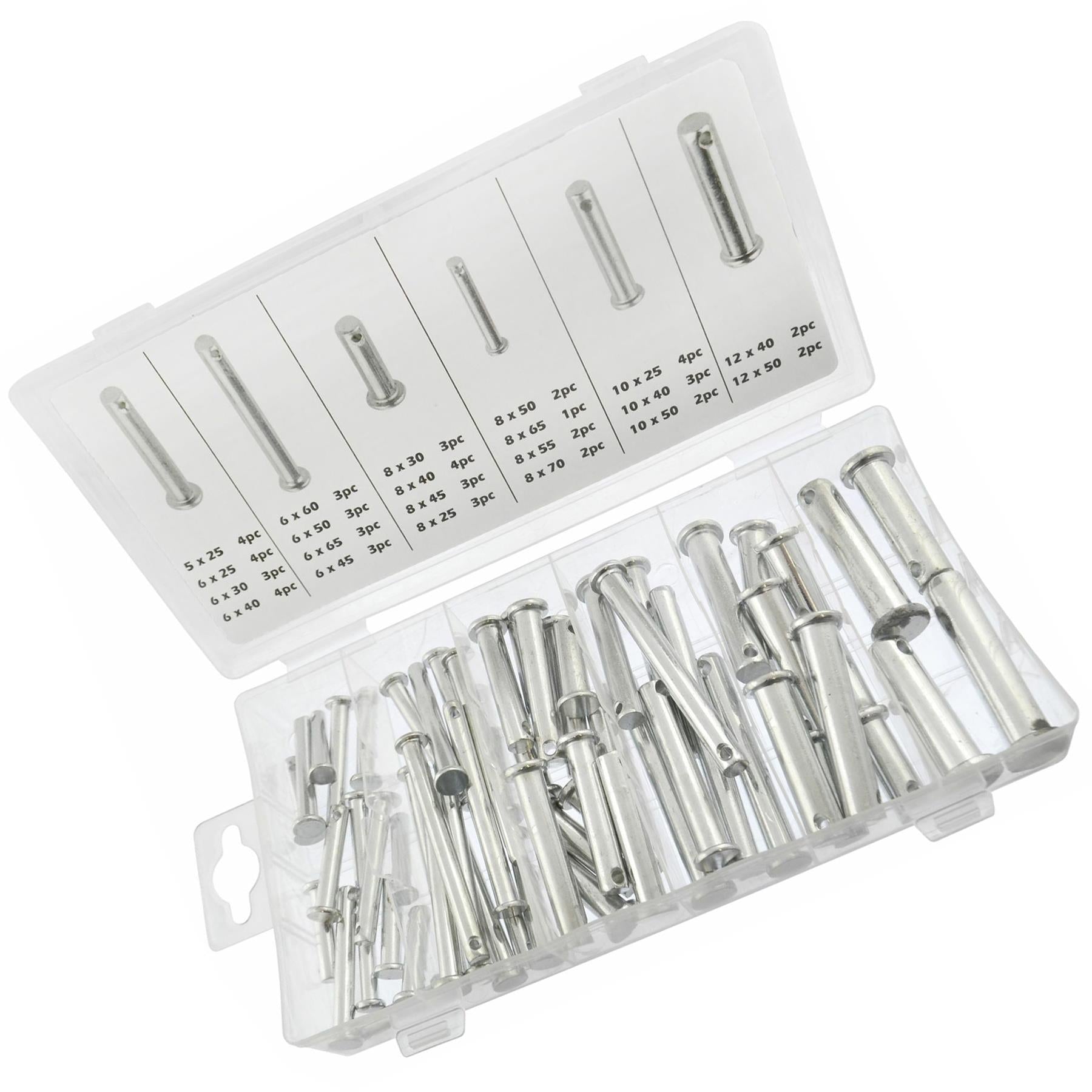 60pc Clevis Pin 5 6 8 10 12 mm Shackle Assorted + Case Farming Sailing - Image 4